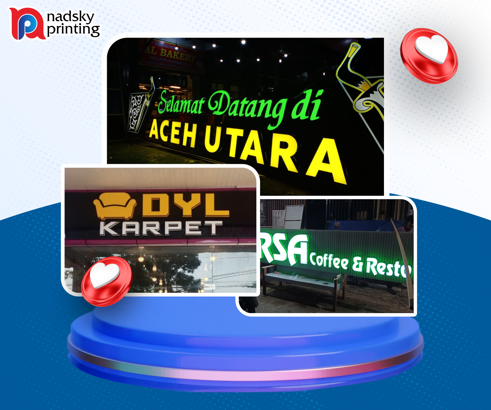 Cetak Huruf Timbul di Kota Banda Aceh